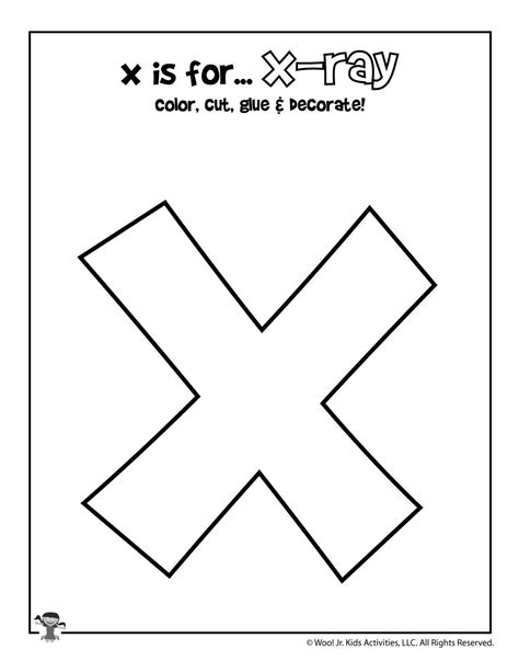 Letter X Craft Printable
